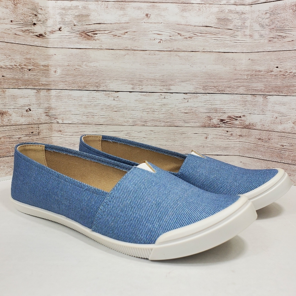 NWOT Brazilian Alpargatas - Women's Flats Slip-On Shoes - Denim Pattern Size 9